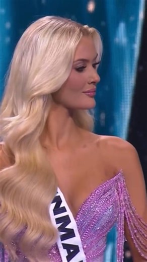 Denmark 🇩🇰 representative in the final question and answer session at Miss Universe 2024 Final #missuniverse2024 #missuniverse #PageantryMoments | Pageantry Moments