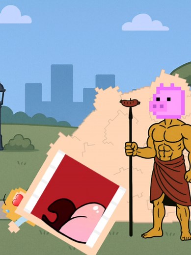 Deborah's hunger is beyond redemption... 😱 Full video in my YT channel. Link in bio! 👀✅ #belly #food #funny #pixelart #animation #eating #god #pig #blonde #youtube #restaurant