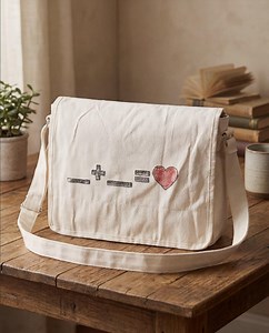 Personalized Canvas Messenger Bag, Valentines Gift for Couples, Hand Drawn Love Equation - Etsy Canada