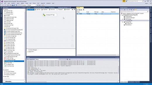 SSIS SFTP task examples to upload, download, move and delete files / folders