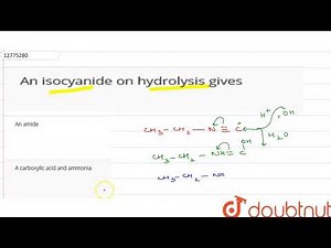 An isocyanide on hydrolysis gives
