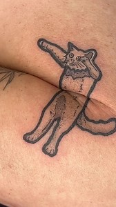 Long Cat tattoo by @delicatesquash at @proudofyou.la in Los Angeles, California | TattooSnob.com