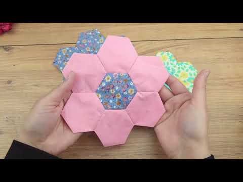 Hexagon Patchwork Pattern Work Without Using a Mold