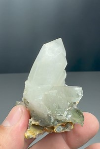 1.3K views · 172 reactions | This specimen showcases two pristine, highly lustrous anatase crystals with captivating blue shading, perfectly preserved and damage-free. Resting elegantly on a contrasting chlorite quartz matrix, the crystals display exceptional clarity and sharp edges. Sourced from Kharan District, Balochistan, Pakistan.This is a remarkable example of anatase beauty.crystal length 10mm | Artistic minerals | Facebook