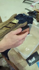 BTS in the Ormsby Customshop! Alex is in the process of wet sanding this Black Limba Hypemachine, which is all done by hand to get every curve and bevel perfectly smooth in preparation for buffing. ✨ . . . . . . #ormsbyguitars #ormsbycustom #customguitar #handmadeguitar #electricguitar | Ormsby Guitars