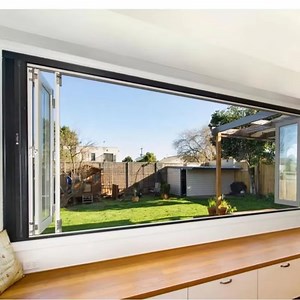 [Hot Item] Factory Price Double-Glazed Tempered Glass Aluminum Folding Windows