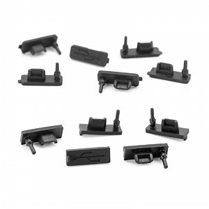 Silicone Rubber Micro USB Jack Dust Cover Plug with Tail