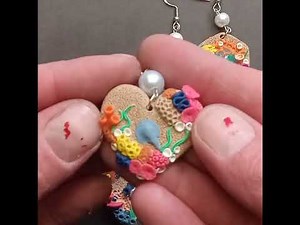 How To Make Coral Jewelry From Polymer Clay #clayjewelry #oceanart #coralreef