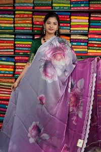 10K views · 67 reactions | Party Wear Shimmer Chiffon Digital Print...