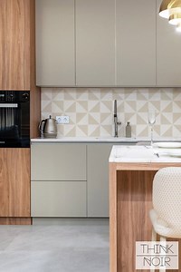 Neutral Geometric Tile Backsplash, Peel and Stick Vinyl - Etsy