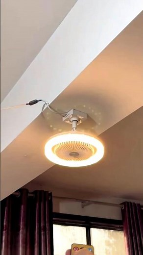 "New Mini Ceiling Fan with Light 🌀💡 | Control the air and light of the entire room with the remote!"
