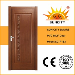 [Hot Item] Best Selling Knotty Pine PVC Wooden Door Design (SC-P183)