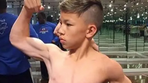 Child bodybuilder unrecognisable in pics taken when he started crushing weights