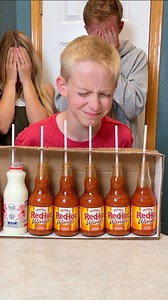 8.8M views · 35K reactions | Hot Sauce or Milk - Don't sip the Wrong One  Kids, Dad, and family diy spicy food party game with hot sauce and milk. Funny roulette game at home using straws and gross drinks. Great game to play with friedns that will make you laugh so hard. | Benson Bros | Facebook