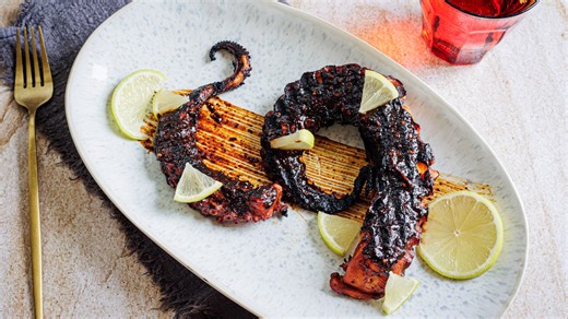 Mexican-Inspired Grilled Octopus And Ancho Salsa Recipe - Tasting Table