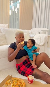 My baby’s reaction to me eating pizza. 🍕 😂 | AngieNation