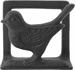 Cast Iron Napkin Holder Bird Freestanding Tissue Dispenser for Kitchen Countertops, Dining, Picnic Table, Indoor & Outdoor Use Christmas Gift