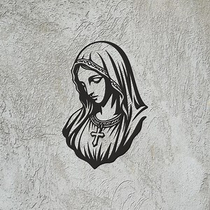 Virgin Mary Laser-ready SVG | Madonna Icon Vector for Cnc/cricut Engraving - Etsy
