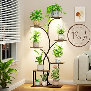 7-tier Indoor Plant Stand With Grow Lights Lighted Plant Rack for Home Gardening - Etsy UK