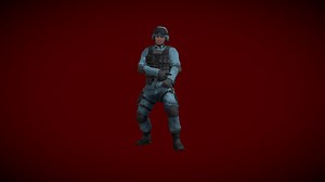 SWAT Soldier Shakes Head at Enemy - 3D model by LasquetiSpice