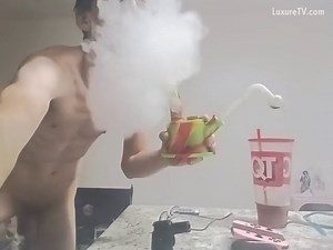 Smoking the best stuff from the best bong