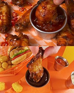 Ready for a spicy fling? Our Fiery Honey Sriracha will leave your taste buds swiping right, but if smokey vibes are more your type, our Hickory BBQ wings have the sauce to seal the deal. | Birds Eye