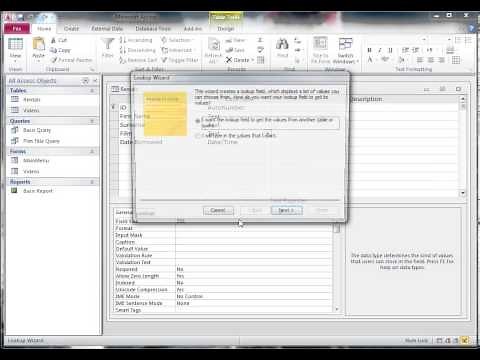Creating a Relationship between two Tables in an Access Database