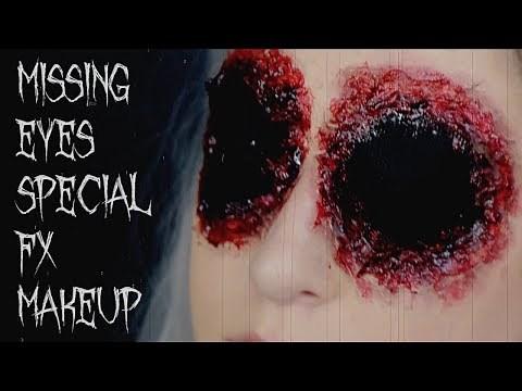 missing eyes sfx makeup tutorial | 31 Days of Halloween