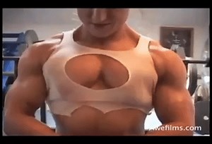 The Growth Experiment Muscle Growth and Workout Scenes (Starring Christine Envall) on Make a GIF
