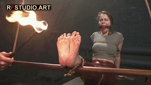 Leya - Bastinado, Roasting Soles with Fire, and Large Ballgag (FULL HD MP4) | Clips4sale