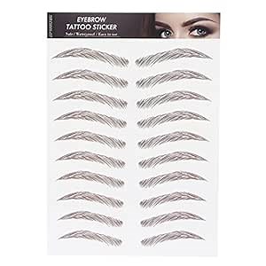 Eyebrow Transfers, Eyebrow Sticker Eyebrow Transfer Sticker for Women,Eyebrows Stickers Long Lasting False Tattoos Peel Off Instant Eyebrow for Women Girls