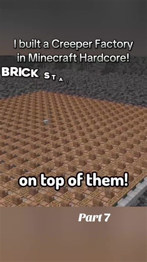 I built a Creeper Factory in Minecraft Hardcore! #Creeper #Hardcore #foryou #fyp #Minecraft