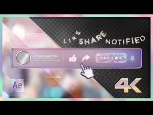 Youtube Subscribe Rainbow Glass Button Animation