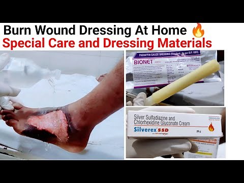 BURN WOUND DRESSING | जले घाव कि पट्टी | Dressing at home | 3 easy steps | Diet and care at home |