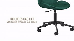 CosmoLiving Astor Office Task Chair, Dark Blush Pink Velvet