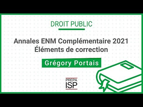 Annales ENM Complémentaire 2021 - Droit public