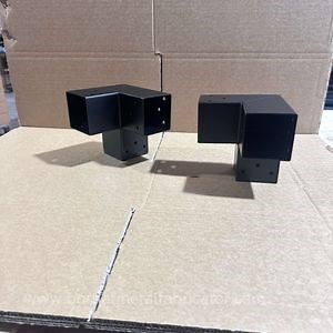 [Hot Item] Custom Metal Black Powder Coated Post Brackets Kit Deck Railing Support