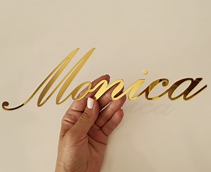 Custom Acrylic Name Sign, Gold Name Sign, Acrylic Name Plate, Baby Name Sign, Mirror Acrylic, Laser Cut, Personalized Sign, Baby Shower - Etsy Canada