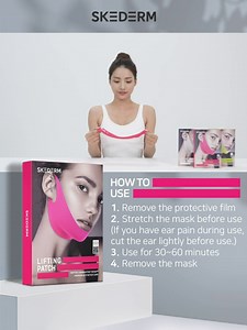 SKEDERM Lifting Patch Peptide | V Shaped Slimming Face Mask Double Chin Reducer V Line Lifting Mask