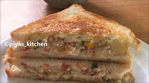 Spicy Cheesy Potato Sandwich - Aloo Sandwich at Home - Sandwich Recipe - Piyas Kitchen | Piyas Kitchen
