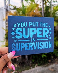 Clinical Supervisor Appreciation Card | SUPER in Supervision Card | Thank You Card for Boss, Manager, Mentor | Unique Greeting Card - Etsy