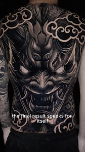 This full backpiece features a realistic interpretation of a traditional Japanese Hannya mask, enhanced with intricate background patterns that make the design truly unique. Careful consideration was given to the stencil placement to ensure precise positioning across the entire back. The tattoo was completed over a series of consecutive sessions — a method Bloodline Tattoo is renowned for, especially when it comes to large-scale custom work. This piece was executed during the client’s holiday, a