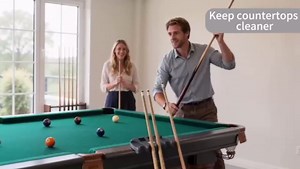 Pool Stick Rack, Portable Billiard Cue Holder with Chalk Holder, Blue (4 Holes)