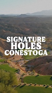 Not so hot take 🔥 Conestoga doesn’t have just one signature hole, the entire course is breathtaking. Here are a few of Mark Whetzel’s (Conestoga Director of Golf) favorite holes 👇 Hole 2 feels like you are playing on Mars with an elevated tee box overlooking the incredible desert rocks. Hole 6 is a wild par 5 with 3 ditches running through the fairway so you better be precise on every shot. Hole 14 is set on a mesa vista that feels like it’s all on its own in the desert. What other holes do yo