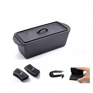 [Hot Item] Preseasoned Oven Use Safe Rectangular Bread Baker Cast Iron Rectangle Loaf Pan/Pot with Lid