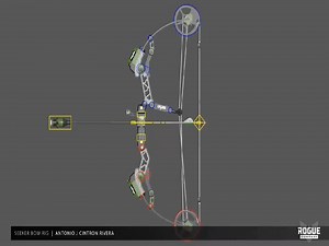 Hinter den Kulissen mit Seeker Teil 2: Der Bogen Das Rig sollte einfach und möglichst intuitiv sein. Trotzdem eine ganze Menge Kontrollpunkte, die von Hand animiert werden müssen! | Rogue Company