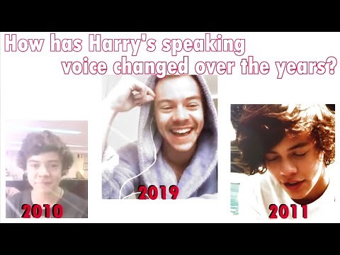 How has Harry's speaking voice changed over the years