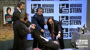 What better way to celebrate “Howard Stern Comes Again” than by pouring 🍾 in Richard Christy's 🍑? Watch it all go down — complete with additional speeches from Ronnie the Limo Driver and JD Harmeyer — on the SiriusXM app! | The Howard Stern Show