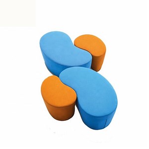 [Hot Item] Wholesale Home Furniture Velvet Sitting Pouf Ottoman /Fabric Upholstery Foot Rest Stool