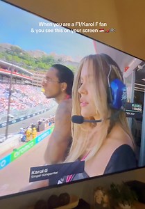 Karol G Meets Formula 1 Reaction: Fan Screams at Big Moment